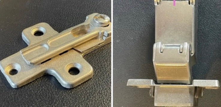 2x Grass 1203-01 Cabinet Hinges + 2x 233 baseplates