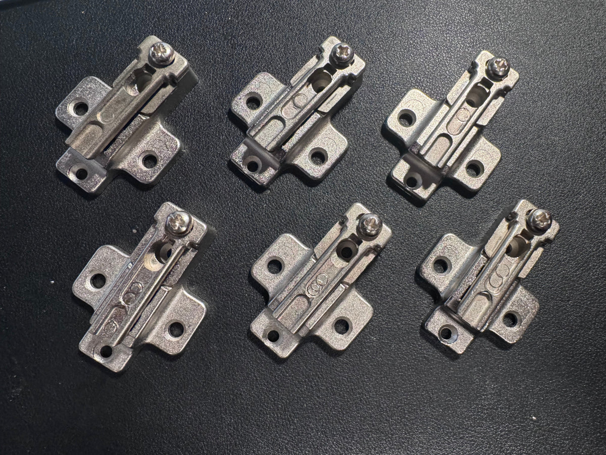 6x GRASS 335 Cabinet Hinge Base Plate 1000 Series Slide-On Adjustable