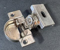 GRASS 850 cabinet hinge with 830-40 mounting plate for a 1-1/2" overlay face-frame cabinet application