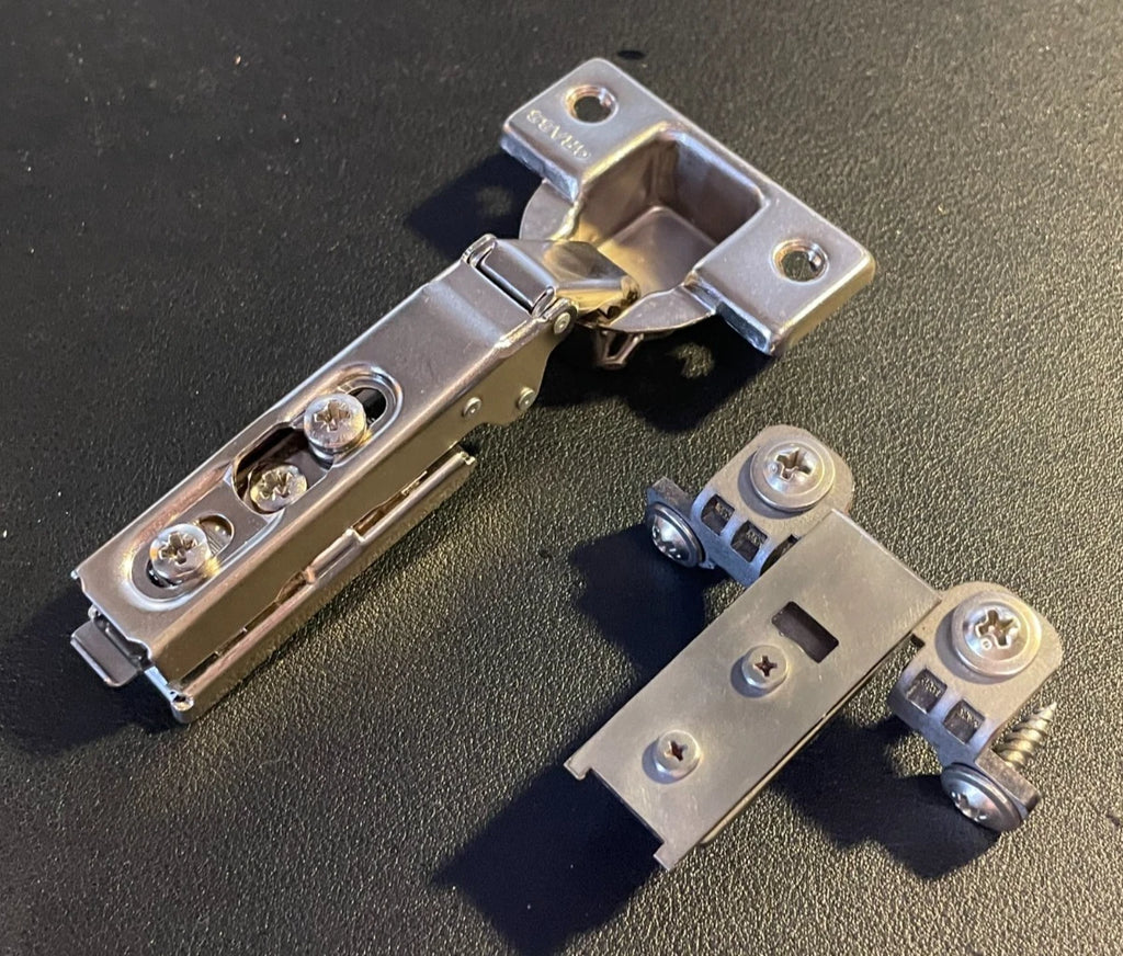 Grass 1006-30 hinge w/ #048 STEEL Base Plate, Clip On - IMPROVED DURABILITY