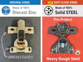 MEPLA 698.243.59.00 Soft-Close Hinge Replacement | Adjustable | Steel Upgrade