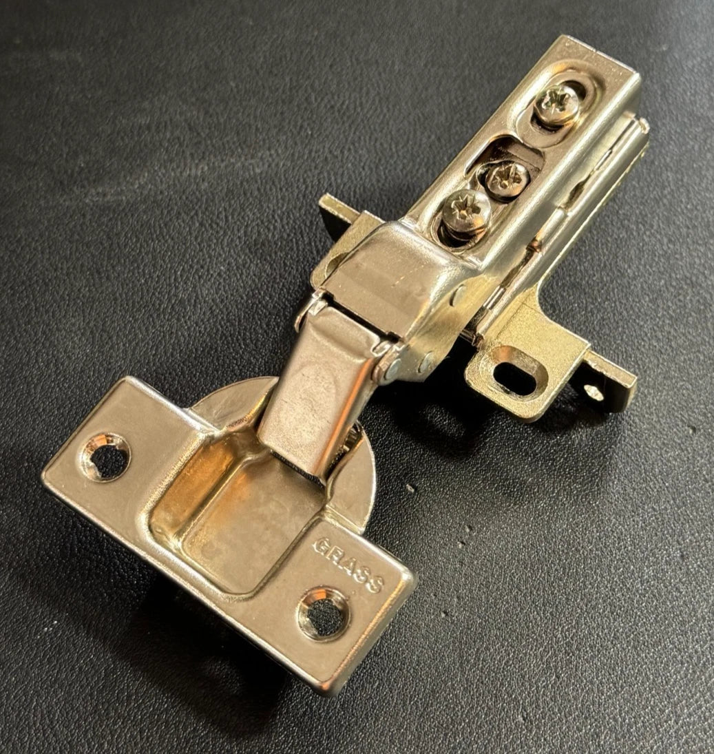 Grass 1006-30 Snap On hinge, Free Swing, HALF Overlay w/ #048 Replica Base Plate