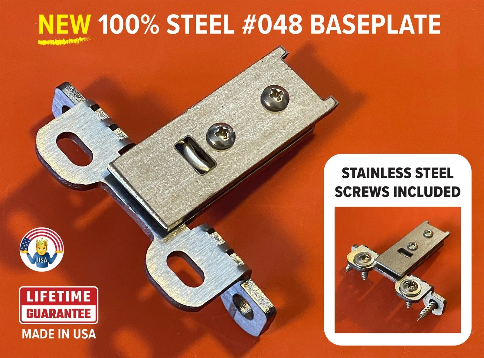 SOLID STEEL Grass Cabinet Hinge 048 Base Plate Face Frame Lip Adapter Replica 48