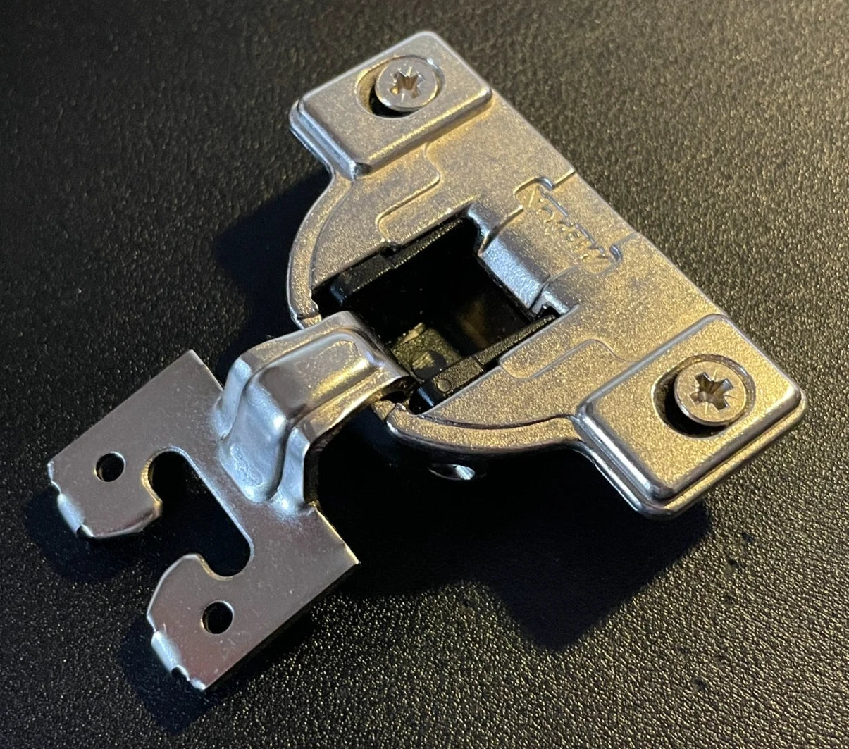 NEW! MEPLA Hinge - 9M - Nickel Face Frame w/ 348.258.00.13 Mounting Plate
